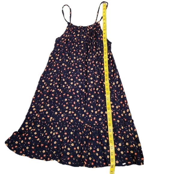 Superdry Daisy Tapeze Swing Spaghetti Straps Floral Beach Dress Navy 8 - Picture 8 of 11